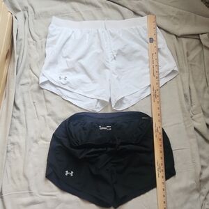 Under Armour Athletic Shorts White and Black Lightweight Fit